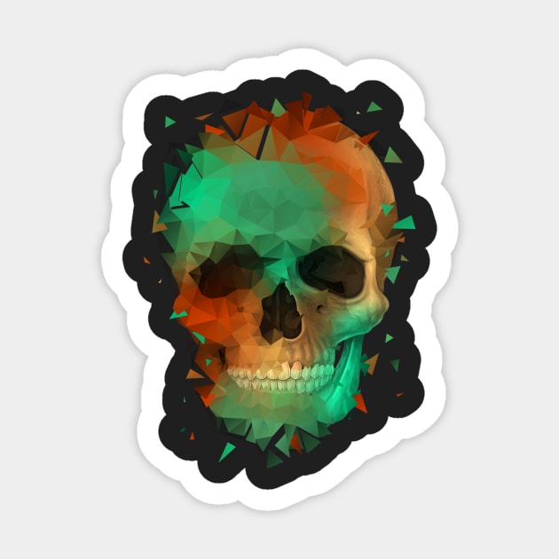 Geometry Reconstruction Skull Sticker by Sitchko